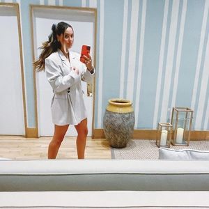 GANNI Belted Crepe Blazer